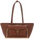 Coccinelle Leren shopper Double Beat Grained Leather Handbag Cognac bruine