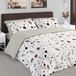 Boho 001 Linge de lit 160 x 200 cm + 2 x 70 x 80 cm 100 % satin de coton Parure de lit Housse de couette