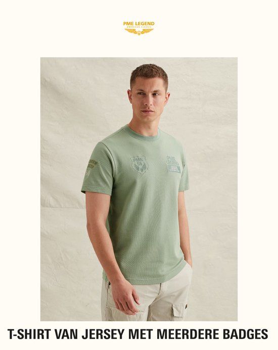 PME LEGEND T-Shirt WAFFLE JERSEY ICEBERG GREEN