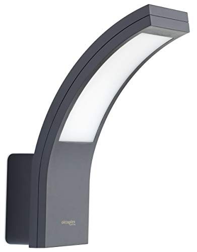 Oktaplex lighting Oktaplex Lightning LED buitenlamp Rio 10W, warm wit 3000K, muurlamp antraciet
