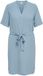 ONLY CARMAKOMA Faded Denim Jurk met Korte Mouw en V-hals