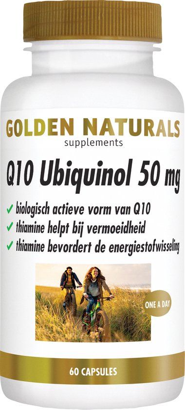 Golden Naturals Q10 Ubiquinol 50mg - 60 Vegan Capsules