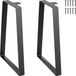 Vevor Set Van 2 Tafellopers 406,4 Mm Hoog Tafelframe 181 Kg Draagvermogen Tafelpoten van Koolstofstaal Meubelpoten Zwart Tafelonderstel Ideaal voor Keukentafels Woonkamer Consoles Studiotafels