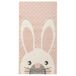 Baroni Home Kindertapijt, laagpolig tapijt, zacht kindertapijt, schattige haas, 80 x 150 cm, roze