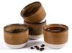 Set de 4 tasses à expresso en céramique avec construction à double paroi