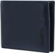 PIQUADRO Leren Portemonnee Modus Special Men´s Wallet Flip Out ID Holder RFID Blu Blauw