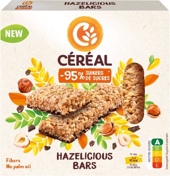 Céréal Hazelicious Bars - 3 stuks