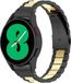 Strap-it Stalen bandje zwart en goud voor Samsung Galaxy Watch 5 Pro & Watch 5 / Watch 4 Classic & Watch 4
