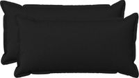 vidaXL - Kussensloop - 2 stuks - HOUTEN - Zwart - 40 x 70 cm - Faux Linnen