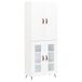 vidaXL Hoge kast bewerkt hout wit 69,5x34x180 cm