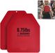 Latios Disques de poids pour gilet lesté - Set 8 kg (2x4 kg) - Disques plats - Poids supplémentaire ergonomique - Pour WODs & entraînement fonctionnel - Course à pied & Fitness - Rouge