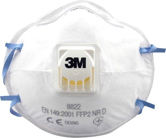 3M Stofmasker 8822 FFP2 met ademventiel 10 stuks