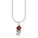 Thomas Sabo KE2219-664-10-L45V Silberne Kette mit rotem Rosen-Anhänger Damen, verstellbar