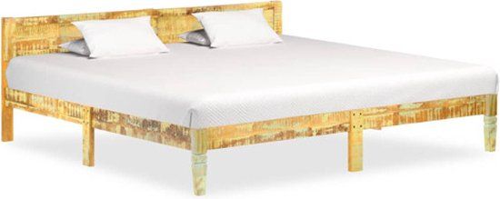 vidaXL Bedframe - massief - gerecycled - hout - 200x200 cm