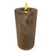 Mansion Atmosphere Bougie LED rechargeable 7.5x15cm sable métallique
