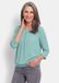 Goldner Blouse Chiffon shirt met 3/4 mouwen, ronde hals