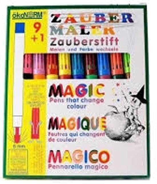 - Magic pen 9 kleuren + 1 geheimschrijver OkoNorm