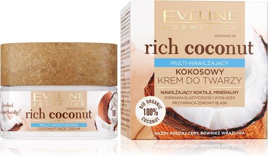 Eveline Cosmetics Rich Coconut Multi-Moisturizing Coconut Face Cream - 50ml