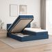 Maison Exclusive Lit Ottoman exclusif, avec matelas et éclairage LED bleu, dimensions 180 x 200 cm, revêtement en tissu