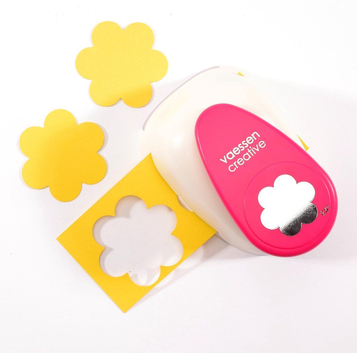 Vaessen Creative Figuurpons - bloem jumbo+ - wit