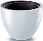 Prosperplast Plantenpot/bloempot Sevilla - buiten/binnen - kunststof - wit - D39 x H30 cm - met binnenpot