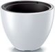 Prosperplast Plantenpot/bloempot Sevilla - buiten/binnen - kunststof - wit - D39 x H30 cm - met binnenpot