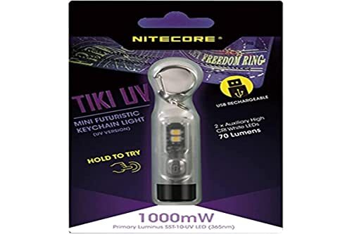 NITECORE TIKIUV Sleutelhanger, uniseks, transparant, 55 mm