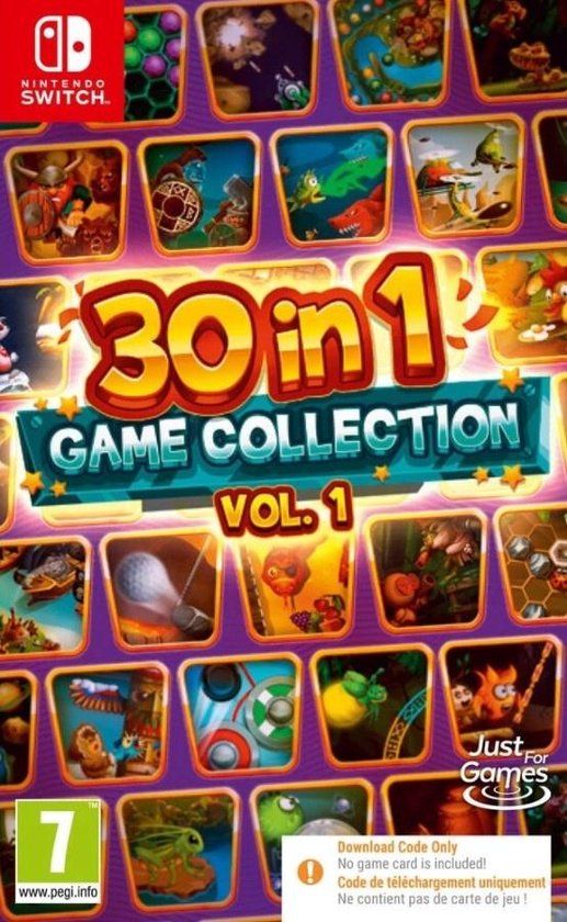 just for games 30 in 1 Game Collection Vol. 1 (Code in a Box) - Nintendo Switch