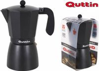 Quttin espresso maker - 12 kopjes - aluminium - zwart