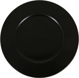 BigBuy Bol Underplate Neat Porcelain Black (Ø 32 cm)