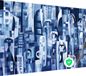Merkloos / Sans marque Blauwe Stad Poster - 60x40cm - Modern Architecture Wall Art