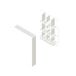 Unex 80434-2 U24X PVC aftakking, wit, 16 mm breedte x 100 mm hoogte