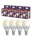 OSRAM SMART LED lamp P40 mini bolvorm E14, 4,9W ZigBee 3.0, dimbaar 2700K warm wit, app-bediening, Alexa, Smart Home, 4-Pack