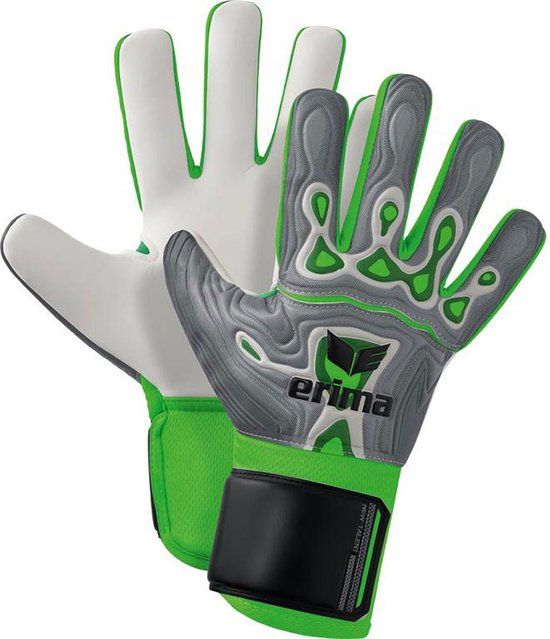Erima Flex-Ray New Talent Keepershandschoenen - Grijs / Groen - Maat 8