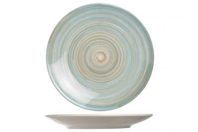 Cosy & Trendy Turbolino Ceramic Plate - Round - 27cm - Blue/White