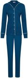Pastunette Premium - Blue Mirage - Pyjama - Doorknoop - Katoen - Interlock - Blauw - Maat 48