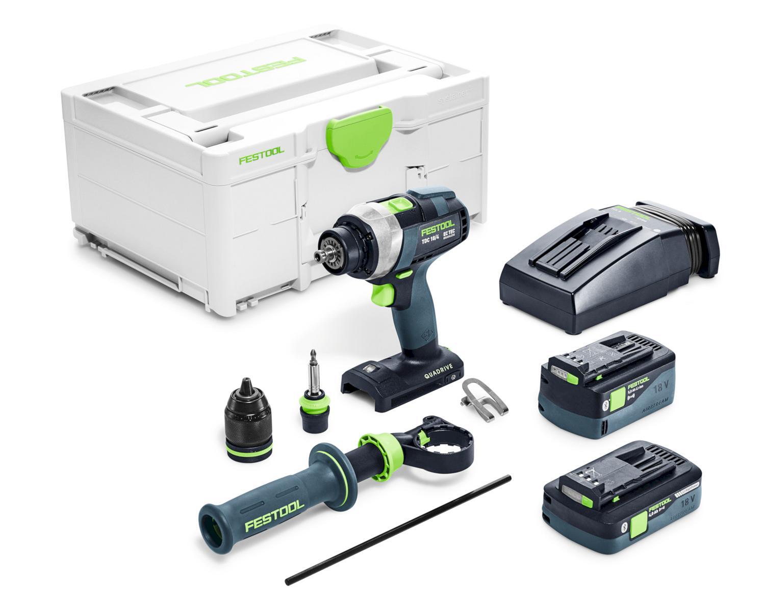 Festool TDC 18/4 5,0/4,0 I-Plus Accu Schroefboormachine 18V 4.0/5.0Ah in Systainer - 577649