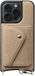 AVY Leren Hoesje Geschikt voor Apple iPhone 14 Pro Max | Met Magnetische Kaarthouder | Compatibel met MagSafe | Leather Case met Wallet | Beige