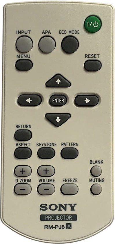 Sony 149046311 Afstandsbediening Projector Drukknopen Grijs