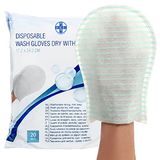 AIESI® Washandjes droog met zeep wegwerp van hoge kwaliteit waterdichte met zachte spons (Pak van 20 stuks), Delicaat geparfumeerd, Zonder spoelen