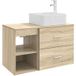 Maison Exclusive - Ensemble de deux meubles de salle de bain, imitation chêne Sonoma, 83 x 35 x 80 cm