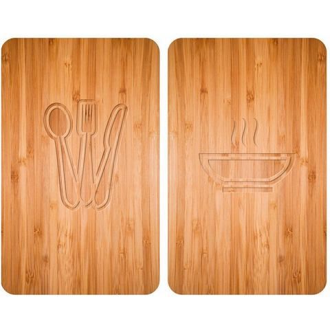 WENKO kookplaatafdekblad set van 2 30 x 52 cm »Lunch
