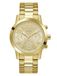 Guess Mens Parker GW1006G2 Bracelet en acier inoxydable et verre minéral pour homme Cadran doré 5 barres Diamètre du boîtier 44 mm