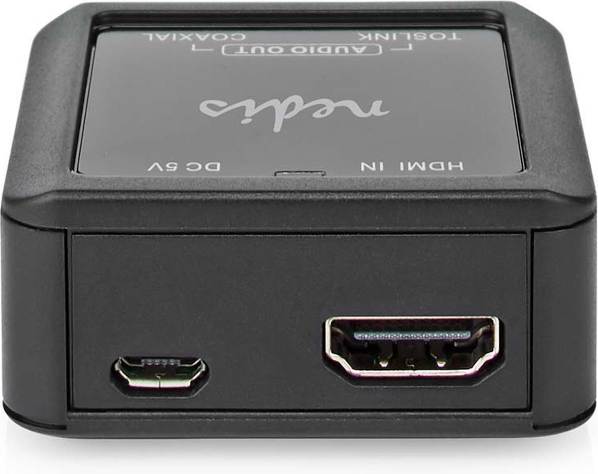 Nedis Digitale Audioconverter | 1-weg | Input: DC Power / HDMI™ Input | Output: 1x Coax Audio / 1x TosLink Female | eARC | Automatisch | Antraciet