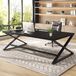 Bureau 200 cm bois/métal noir industriel