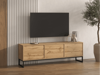 LAFITA meuble TV-hifi 3 portes chêne wotan