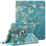Fintie Draaibare hoes voor iPad (A16) 11e generatie 11 inch (2025), iPad 10e generatie 10,9 inch (2022) - [Ingebouwde penhouder] 360 graden draaibare beschermhoes met standaard, bloesem