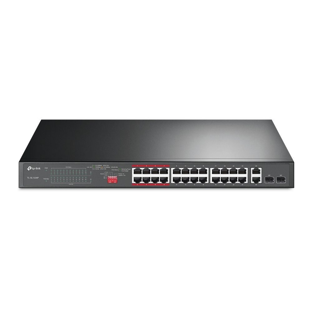 TP-LINK TL-SL1226P - Netwerk switch - Grijs