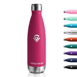 Drinkfles, 500 ml, geschikt voor koolzuurhoudende dranken, thermosfles, BPA-vrij, lekvrij, vacuüm thermosfles, roestvrij staal, voor sport, volwassenen, kinderen, voetbal, universiteit, reizen