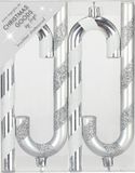 Inge-glas Inge goods Kersthangers - 12x - zuurstokken - zilver - 14 cm